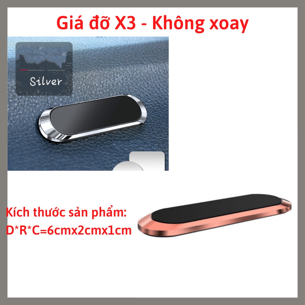 Giá đỡ điện thoại trên ô tô gắn taplo xoay 360 độ hút nam châm cực mạnh