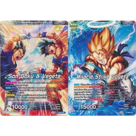 Thẻ bài Dragonball - TCG - Son Goku & Vegeta // Miracle Strike Gogeta / P-069'