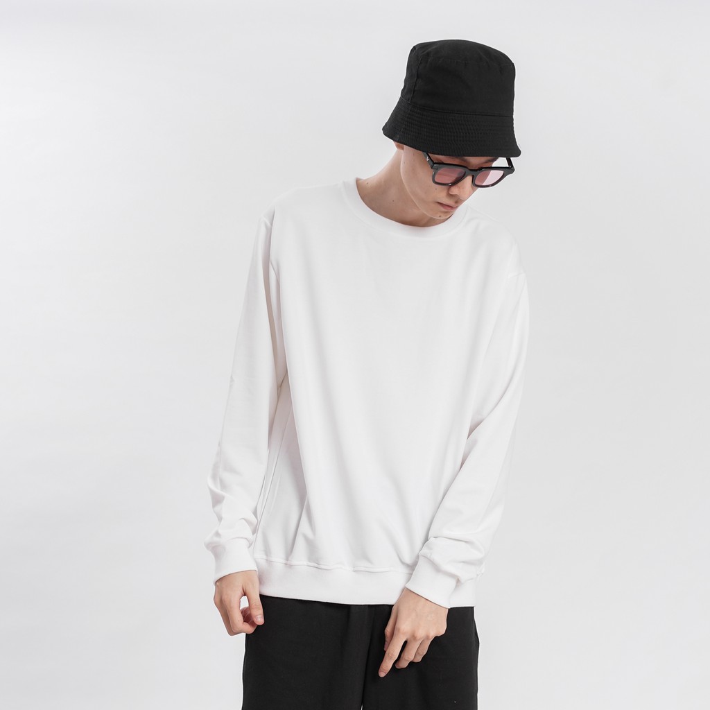 Áo dài tay trơn NỈ DA CÁ Unisex N7 Basic Sweater Ulzzang cặp đôi nam nữ form rộng oversize Hàn Quốc