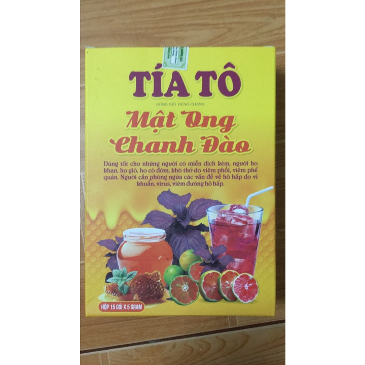 Trà Tía tô mật ong chanh đào ( Hộp 15 gói )