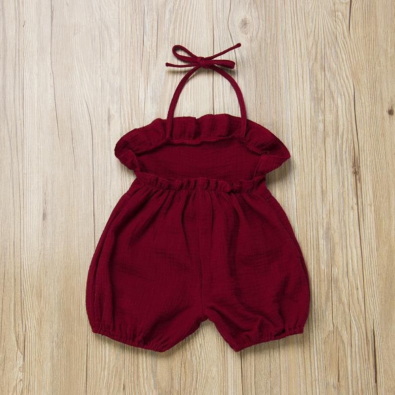 Quần Yếm Cotton Màu Trơn Cho Bé Gái