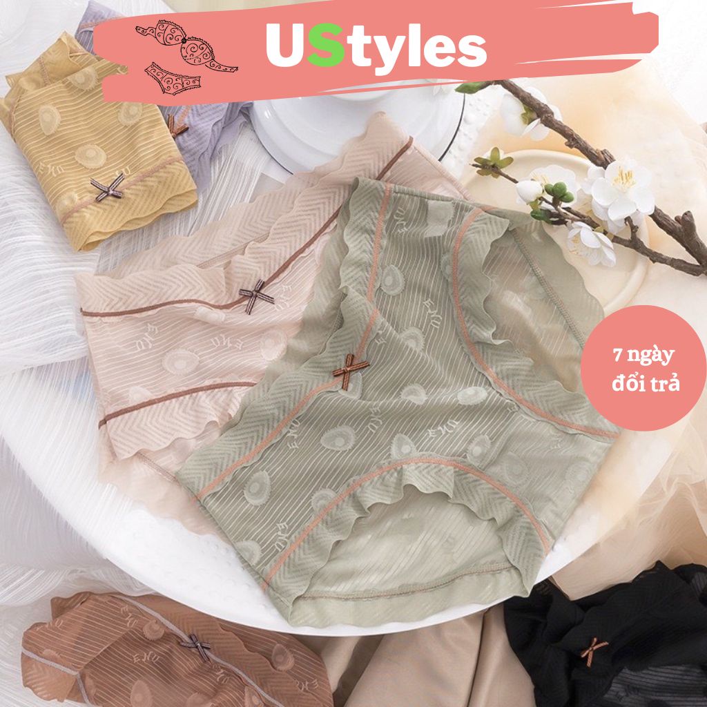 Quần lót nữ su ren xuyên thấu BỘ 10, QUẦN lót của nữ sexy quyến rũ co dãn 2107 sịp xì mềm mại mát lạnh mùa hè