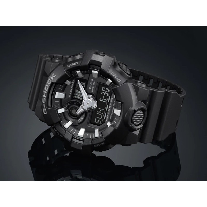 Đồng hồ nam dây nhựa G-SHOCK chính hãng Casio Anh Khuê GA-700-1BDR