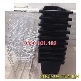 [GIÁ SỈ] 5 Chậu Nhựa Trồng Rau, Hoa, Cây Cảnh ban công 48x20x16cm