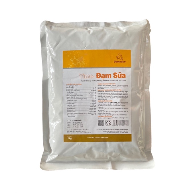 VIME ĐẠM SỮA BỔ SUNG VITAMIN VÀ KHOÁNG CHẤT CHO HEO NÁI 1 KG
