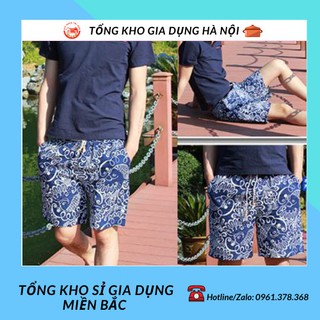 Quần Short Nam Họa Tiết / Bông Hoa Lá Hẹ-2204