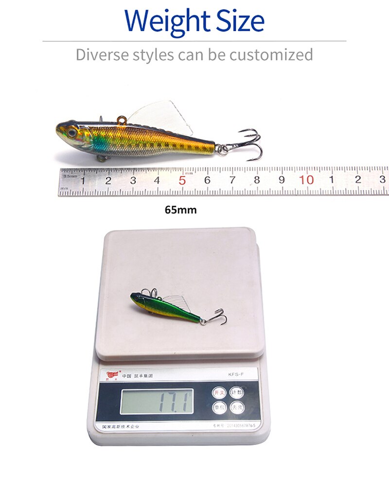 Mồi Câu Cá Giả Có Cánh Cứng 17.2G 6.5cm