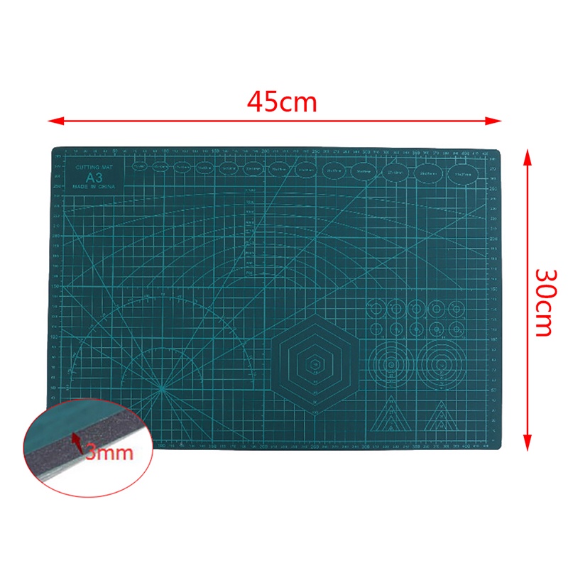 [takejoyfree 0609] A3 Double Sided Cutting Mat Self-Healing Cut Pad Patchwork Tool Quilting Ruler