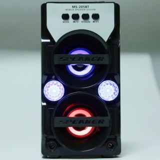 Loa bluetooth xách tay ms-205bt 8w nghe được đài fm radio