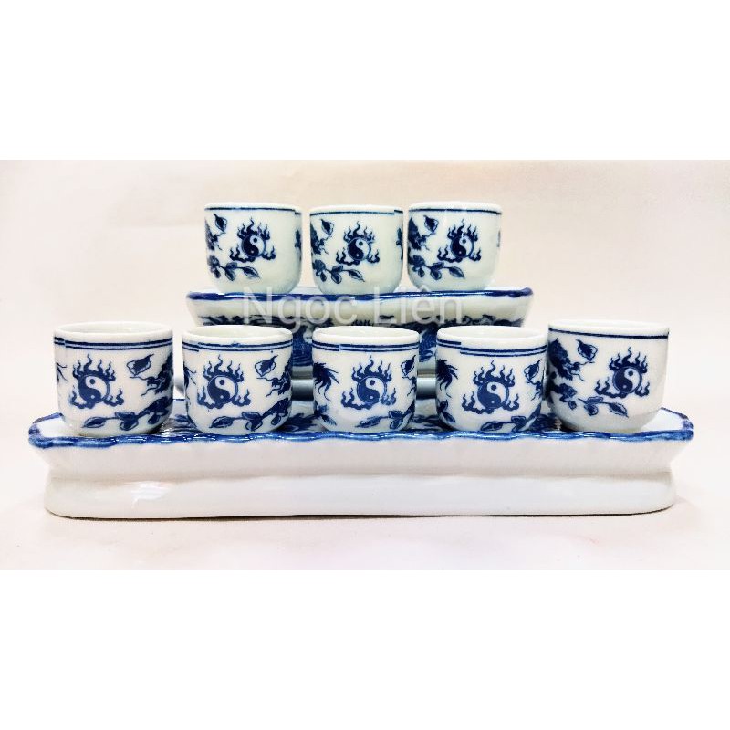 Bộ 3 ly, 5 ly cúng bát tràng