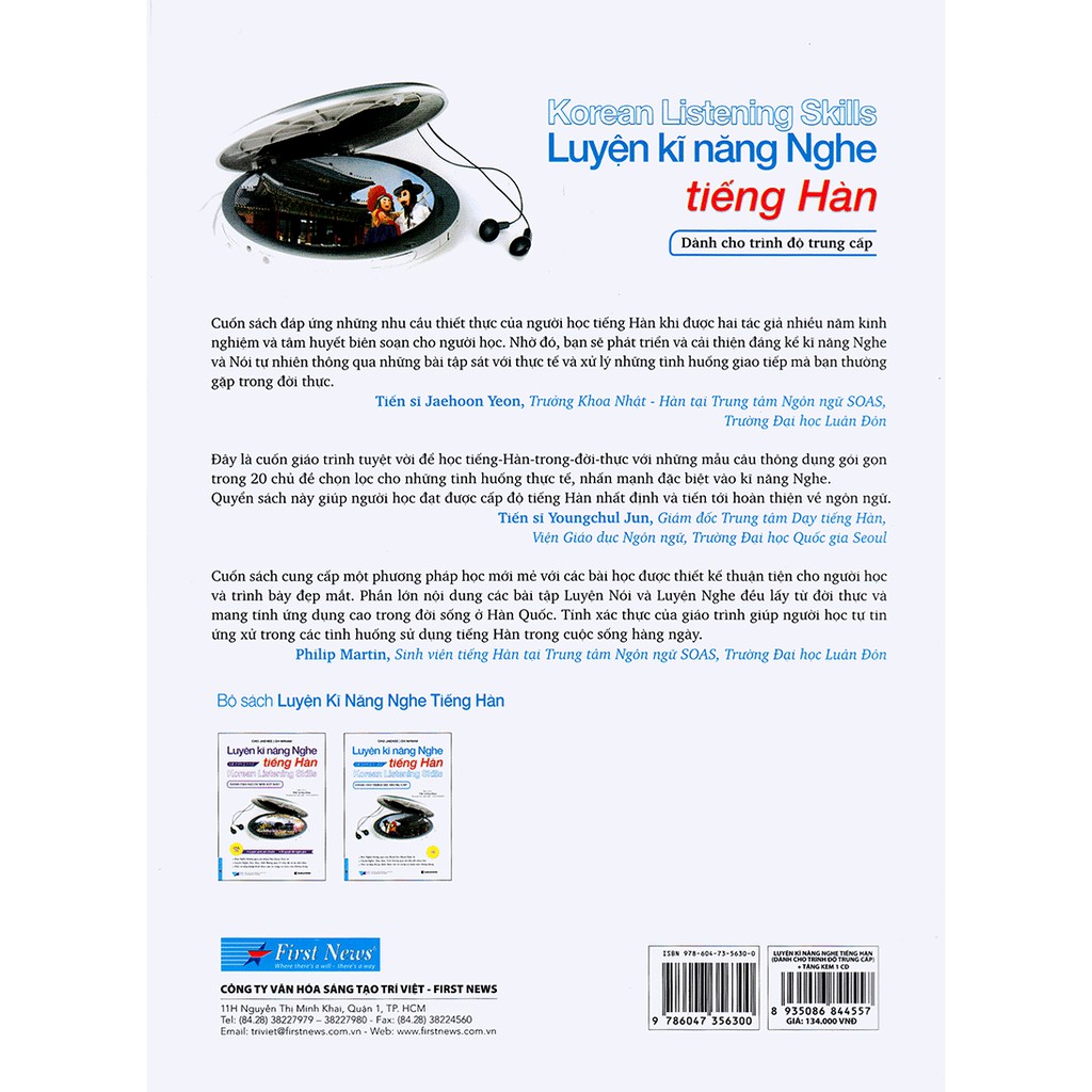 Sách - Luyện Kĩ Năng Nghe Tiếng Hàn - Trung Cấp (tặng kèm 1CD) | BigBuy360 - bigbuy360.vn