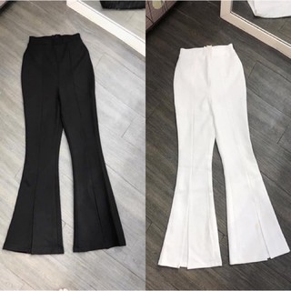 Quần ống loe xẻ tà form siêu tôn