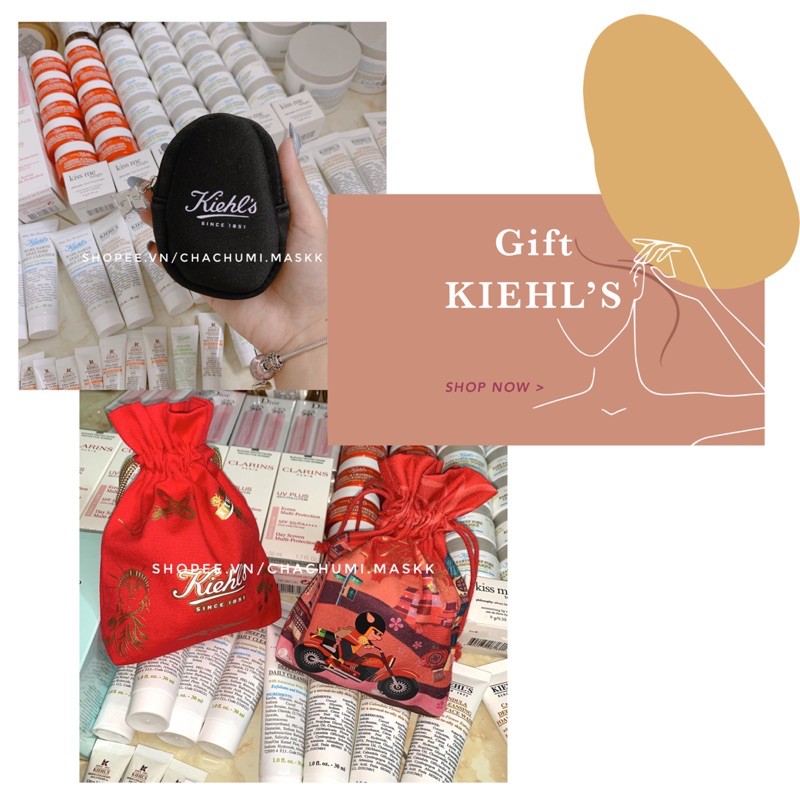 [KIEHLS] Gift Hãng - Túi Móc Khoá Và Túi Dây Rút