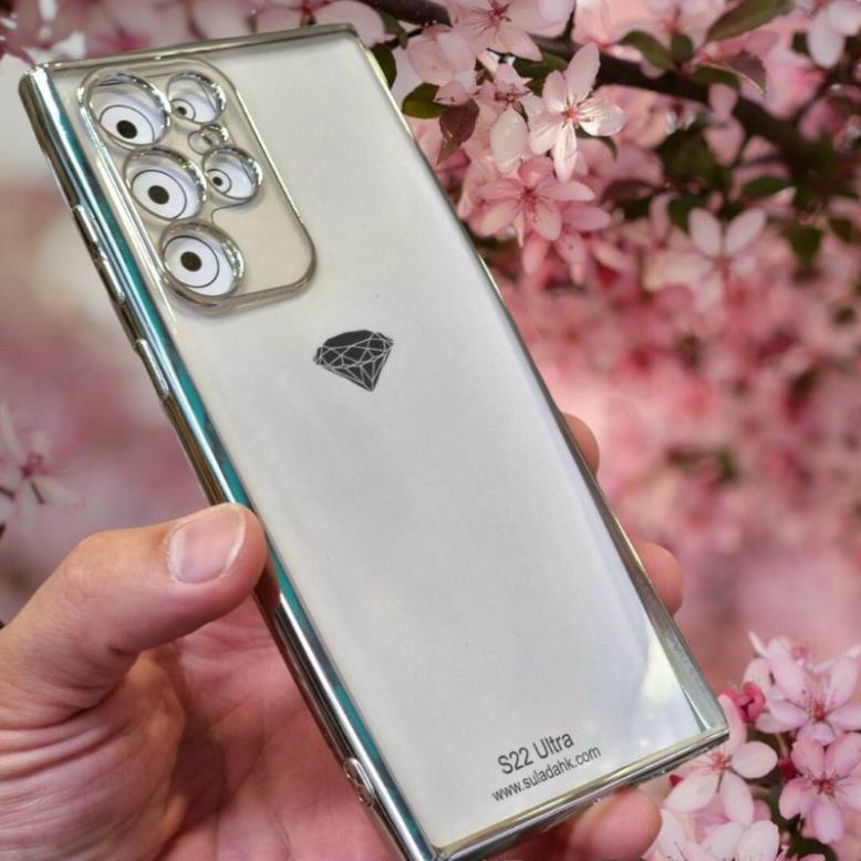 Ốp lưng sulada lưng trong viền màu Samsung S22 Ultra , S22 plus , S22 bảo vệ camera