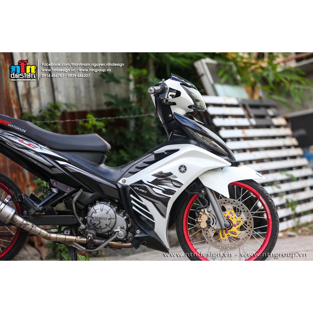 Tem Rời Dán Xe Exciter 135 2011 Mẫu LC Trắng Xám Đen 2020 Cực Đẹp, Hàng 3 Lớp Chất Lượng Cao