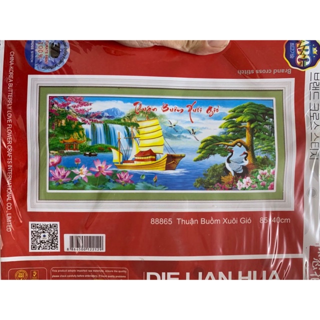 Tranh thêu chữ thập Thuận Buồm Xuôi Gió 88865 (85x40) chưa thêu