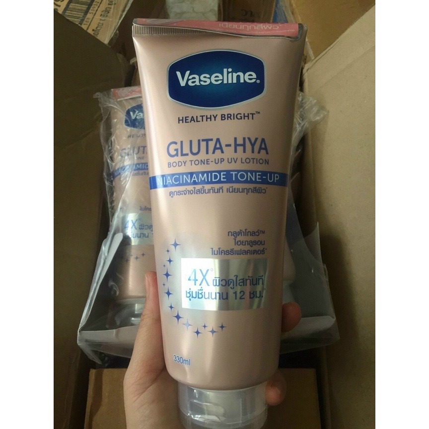 Sữa dưỡng thể Vaseline gluta-hya nicinamide tone-up tinh chất ngọc trai dòng mới serum nâng tông da