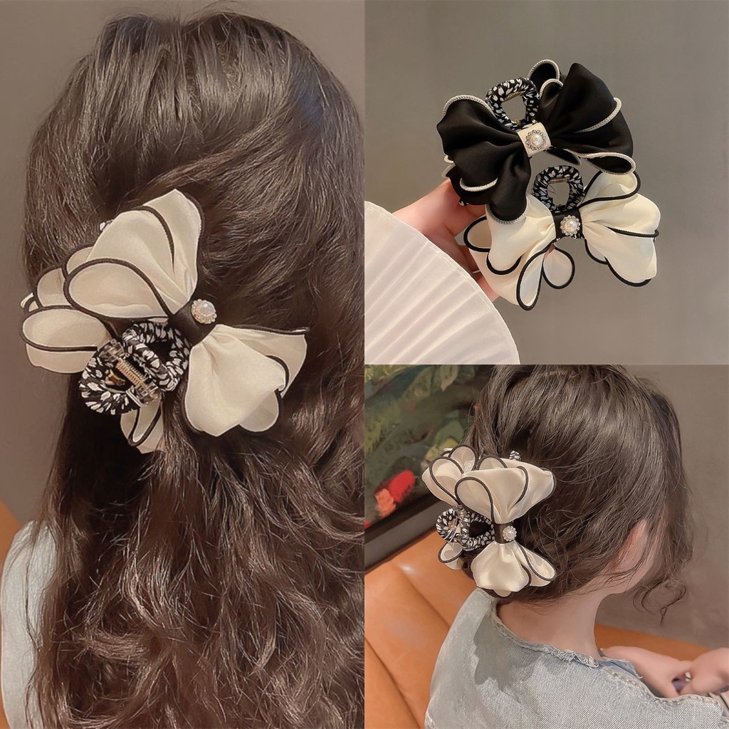 Kẹp Tóc Hình Nơ Lưng Bằng Vải Cỡ Lớn Nhiều Màu Tùy Chọn Cho Nữ