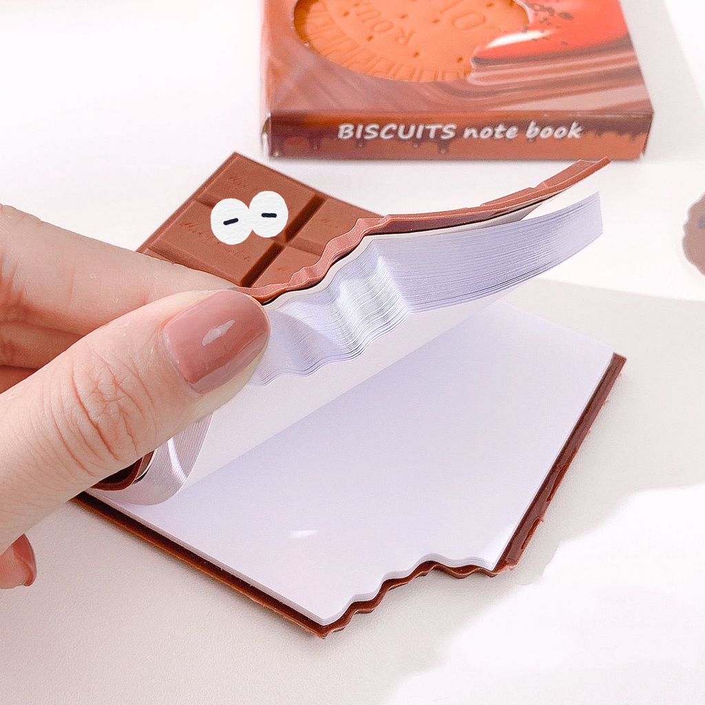 Sổ tay hình Chocolate, sổ ghi chú bánh quy cute, bullet journal