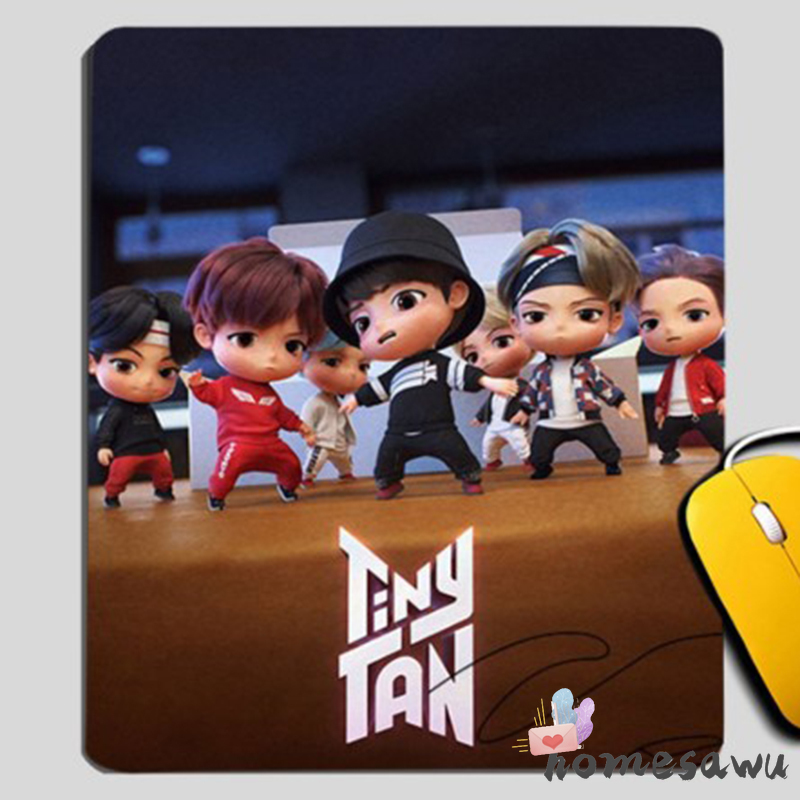 Tấm Lót Chuột Máy Tính Hình Chữ Nhật Họa Tiết Hoạt Hình Bts Bt21