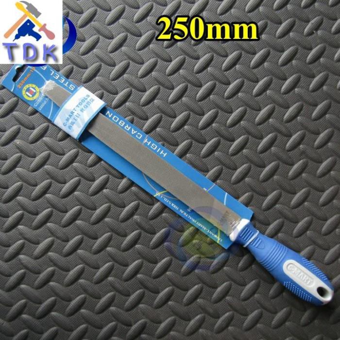 Dũa dẹp 250mm C-MART E0014-P-10 loại 10 inch cán nhựa