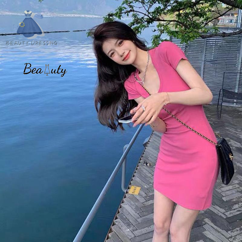 [MURIOKI] Đầm Mini Ôm Dáng Eo Cao Màu Đen Quyến Rũ Thời Trang Mùa Hè Phong Cách Hàn Quốc Cho Nữ