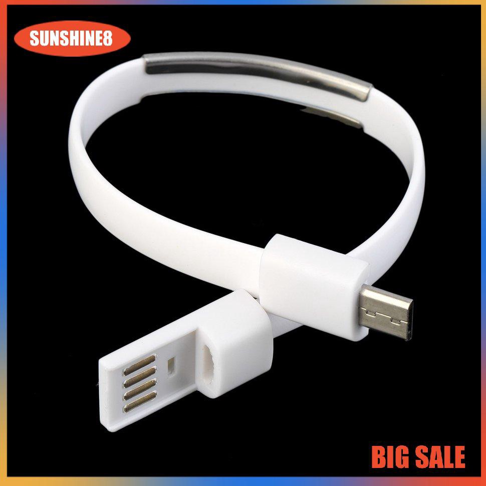 Dây Cáp Sạc Truyền Dữ Liệu Micro USB 2.0 Dạng Vòng Đeo Tay Cho Android