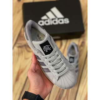 Giày nam nữ Super Star RC nam nữ da lộn cao cấp bền êm nhẹ thoáng (xám)