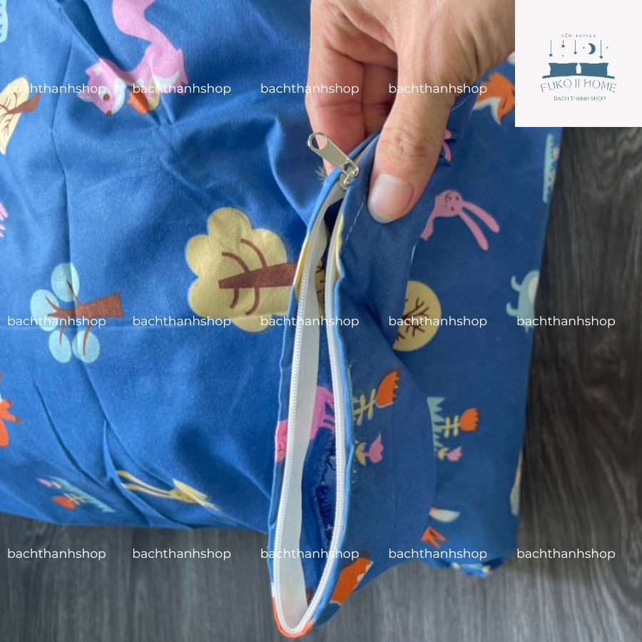 Áo Bọc Nệm Topper Cotton Poly RIOTEX 2 Mặt Có Khóa Kéo, Kích Thước 1mx2m, 1m2x2m, 1m4x2m, 1m6x2m, 1m8x2m