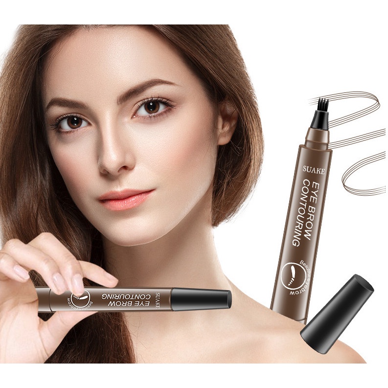 Bút Kẻ Lông Mày Phẩy Sợi 4D Chống Nước Lâu Trôi