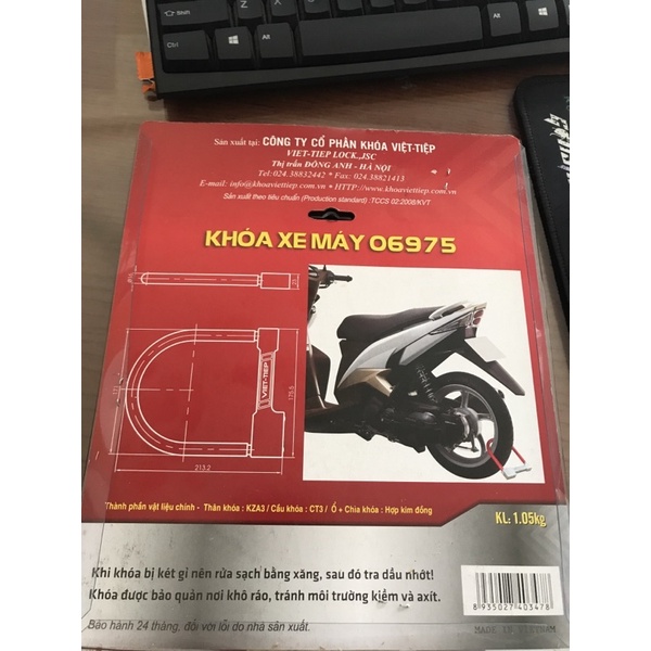Khoá Việt Tiệp- khoá xe máy chữ U 06975