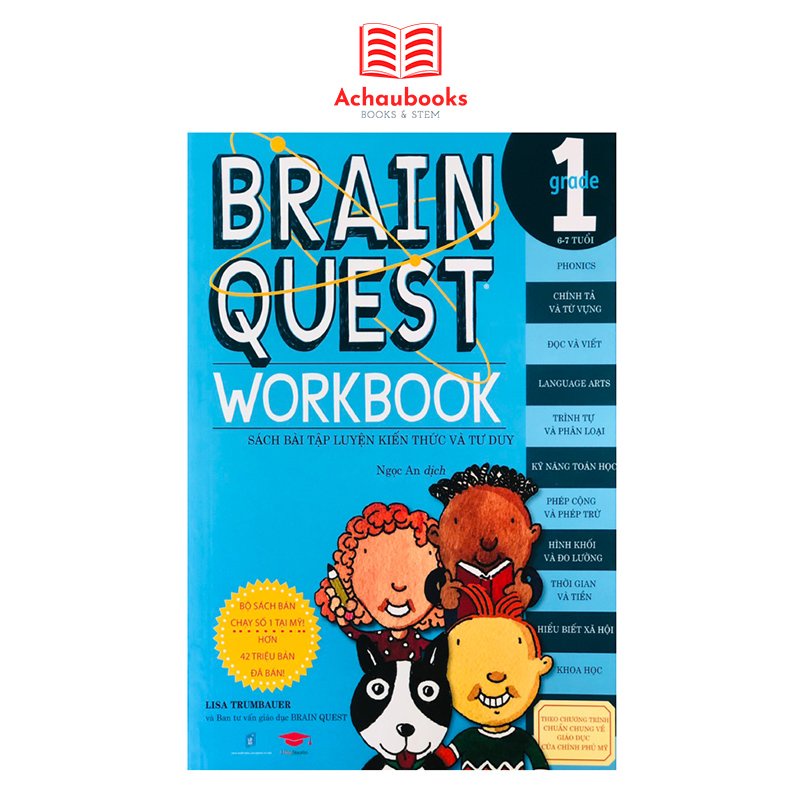Sách Braint Quest WorkBook Grade 1 - Á Châu Books ( 6 - 7 tuổi )