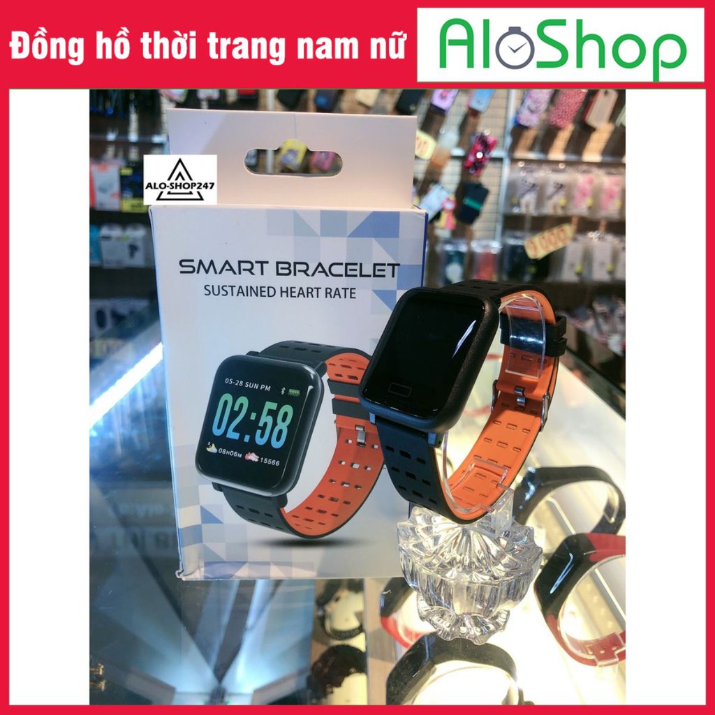 Đồng hồ thông minh 'A6 đồng hồ smart watch nam nữ kết nối Bluetooth theo dõi sức khỏe kháng nước IP67