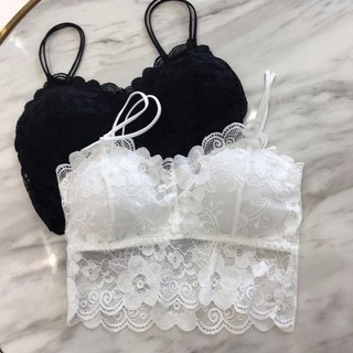 Set 2 Áo bra ren 2 dây sexy màu đen và trắng