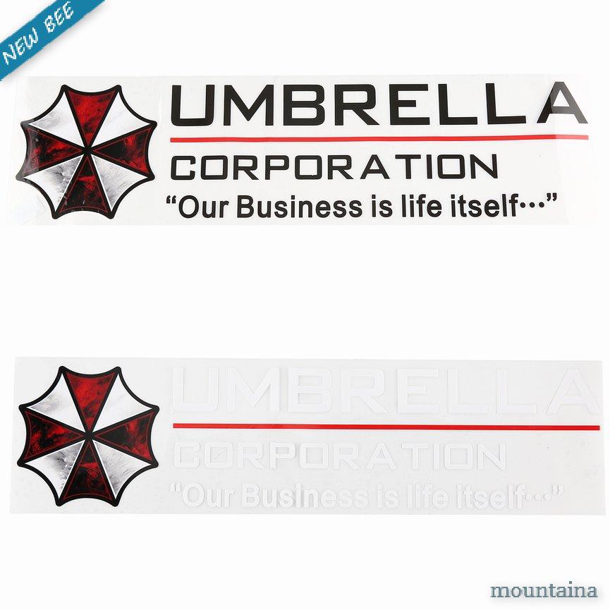 Miếng Dán Trang Trí Xe Hơi Chống Thấm Nước Họa Tiết Resident Evil Umbrella Corporation Độc Đáo