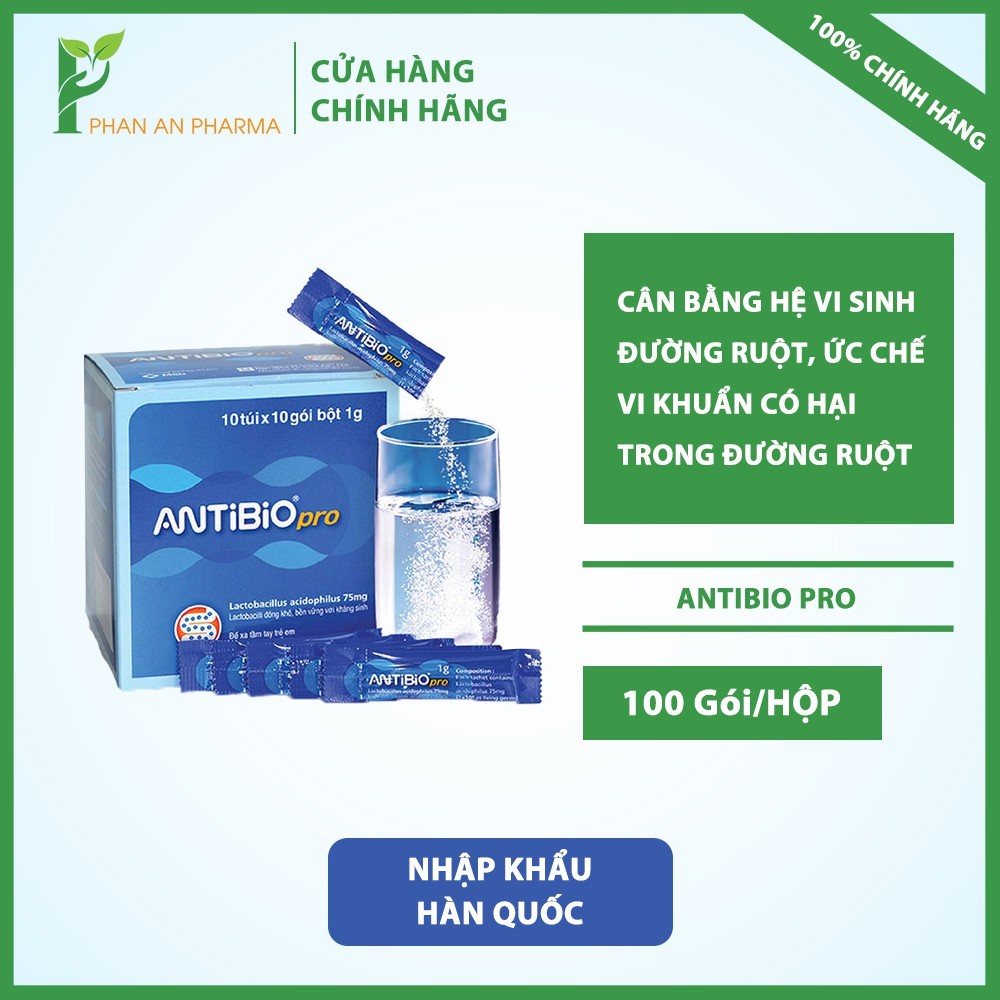 ANTIBIO PRO giúp cân bằng hệ vi sinh đường ruột  1G HỘP 100 TÚI CN44