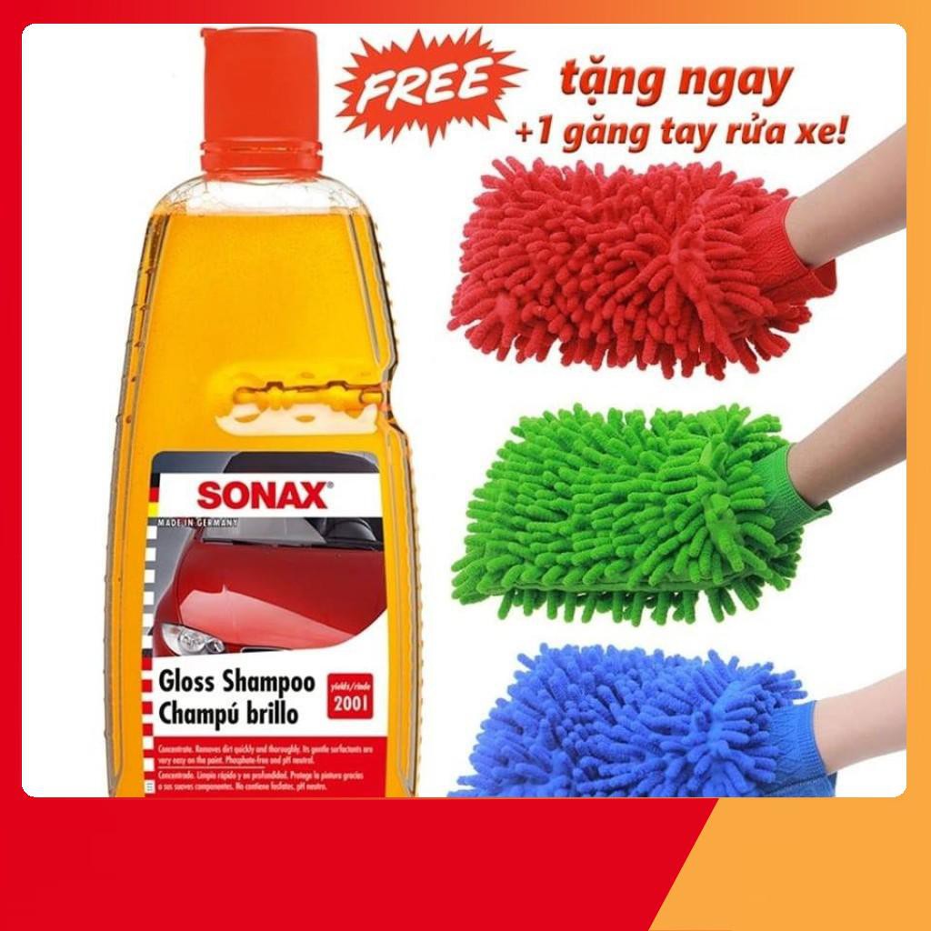 Nước rửa xe đậm đặc SONAX 314300 - 1000ml Tặng bao tay xúc tua