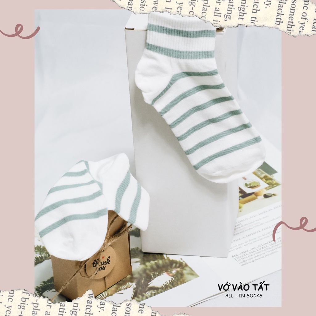 TẤT VỚ NỮ CỔ NGẮN XANH LÁ