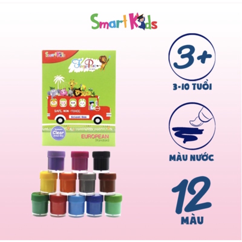 Màu nước Smartkids loại đóng dấu SK-131 (12 màu)