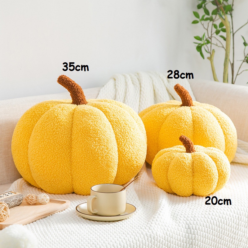 Gối Đệm Tựa Lưng 7 Màu Sắc Sống Động Hình Bí Ngô Sống Động Trang Trí Nhà Cửa/Sofa