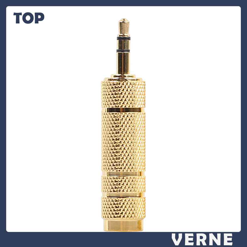 Đầu Cắm Kết Nối Micro VERNE Microphone 6.35 mm Female Sang 3.5 mm Male