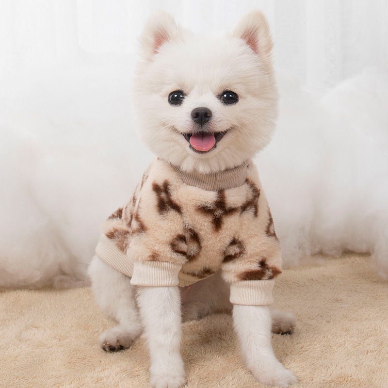 Áo lông thỏ chui đầu họa tiết dễ thương cho thú cưng, áo cho chó, áo cho mèo