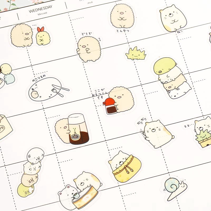 50 Miếng Dán PVC Hình Mèo Dễ Thương Trang Trí Nhật Ký