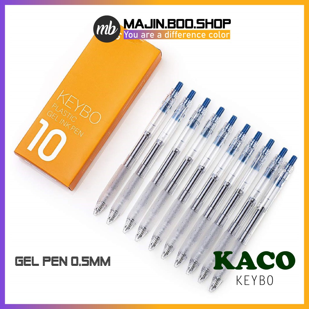 Bút gel KACO Keybo màu xanh đen cây lẻ