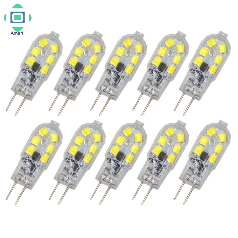 Bộ 10 bóng đèn LED mini G4 SMD2835 chạy nguồn AC/DC 12V 220V