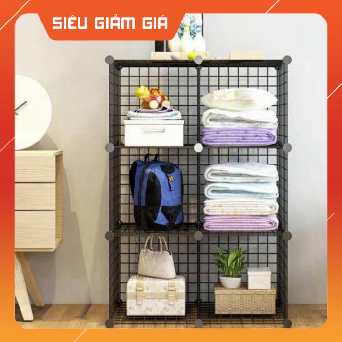 Thế Giới Tiện Ích  Tấm Lưới Lắp Ghép Kệ Tủ Tab Đầu Giường, Decor Phòng Ngủ Đa Năng