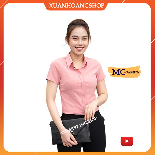 Áo Sơ Mi Nữ Công Sở Mc Fashion A645, Size S, M, L, Xl, 2xl, Tay Ngắn Cộc, Kẻ Sọc Caro, Màu Xanh, Hồng, Trắng, Nâu Tây | BigBuy360 - bigbuy360.vn