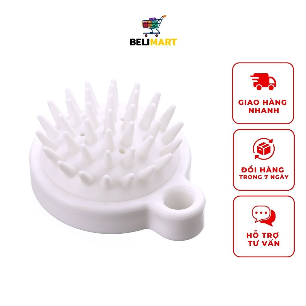 Lược gội đầu silicon, lược chải đầu giảm rụng và kích thích mọc tóc Beli BL022