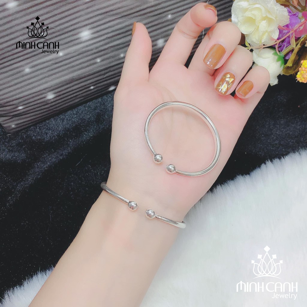 Vòng Tay Dạng Kiềng Trơn Tròn 2 Đầu - Minh Canh Jewelry