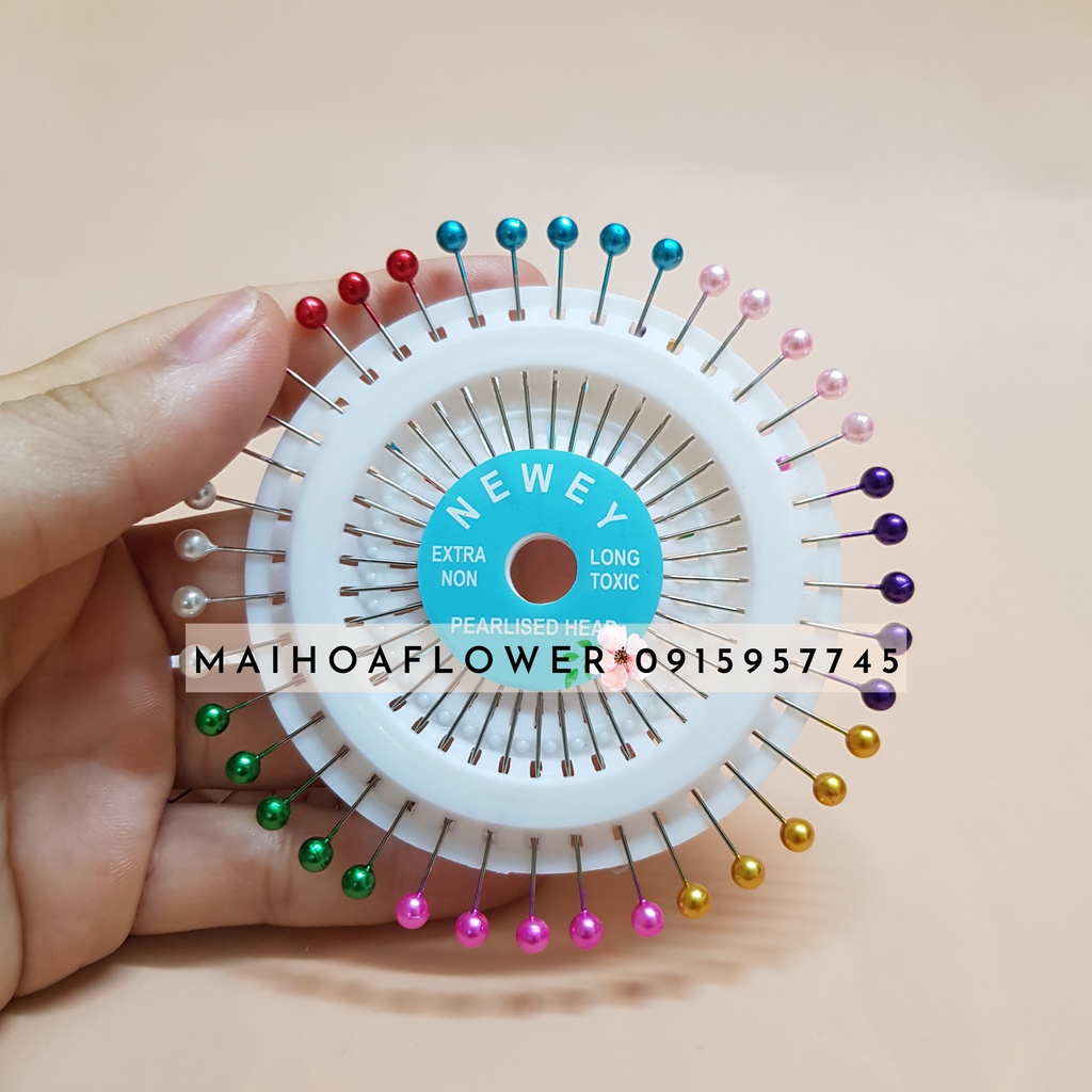 Ghim vải Thái loại tốt, nhọn bén dùng làm ghim nút ghim cúc cố định vải may đồ, Maihoaflower